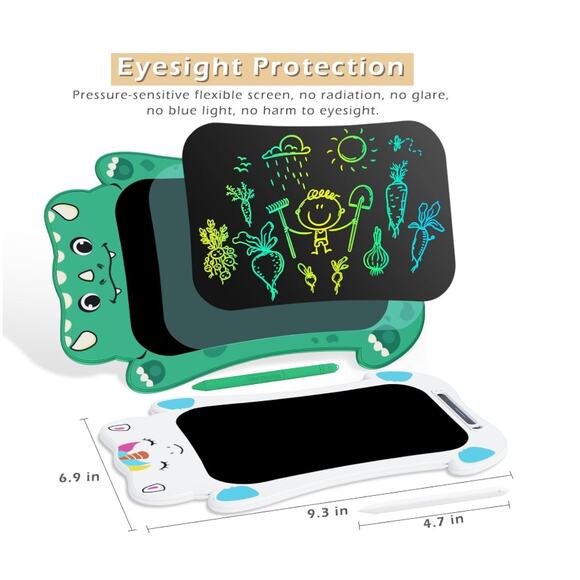 LCD Drawing Writing Tablet - Dinosaur 9.3x6.9" - Picture 4 of 8